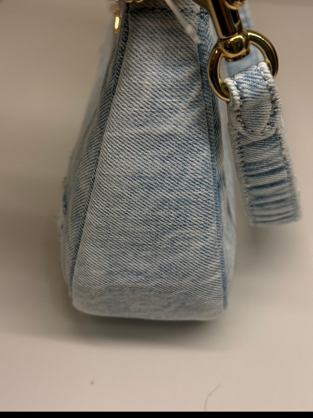 COACH Denim Mini Shoulder Bag with Charm Accents - Blue - Picture 6 of 7